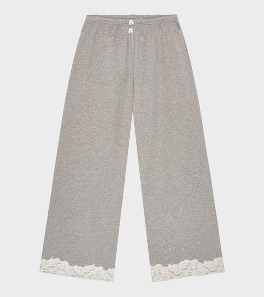 Lace Sweatpants Light Grey Melange