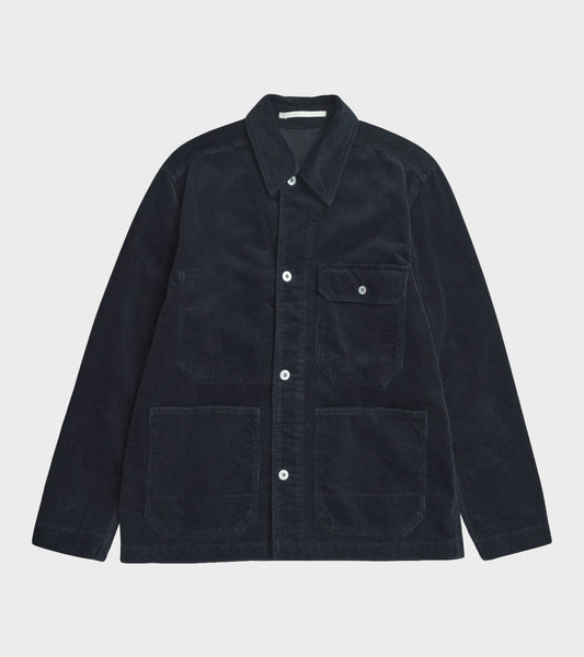 Folke Wide Wale Corduroy Chore Jacket Dark Navy