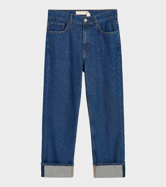 Cooper Highwaist Straight Jeans Mid Blue