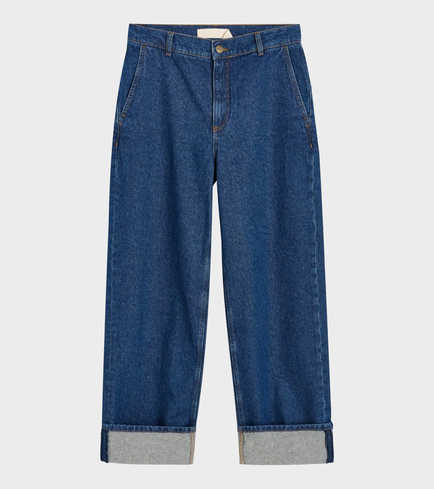 Carlo Midwaist Wide Jeans Mid Blue