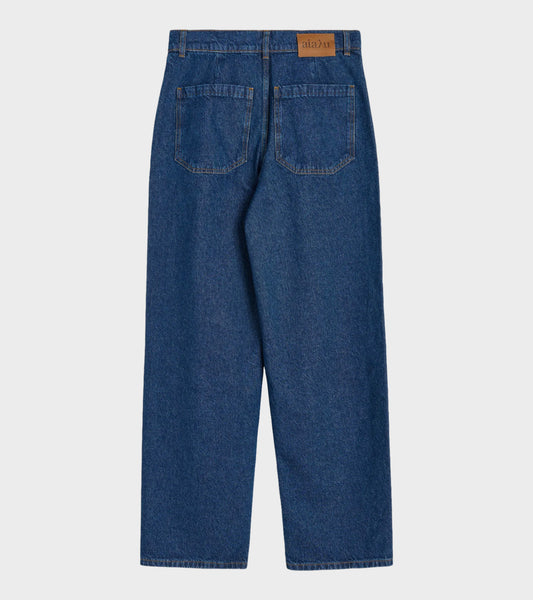 Carlo Midwaist Wide Jeans Mid Blue