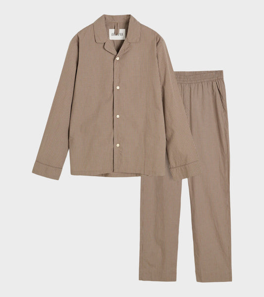 Classic Pyjamas Check Mix Fossil