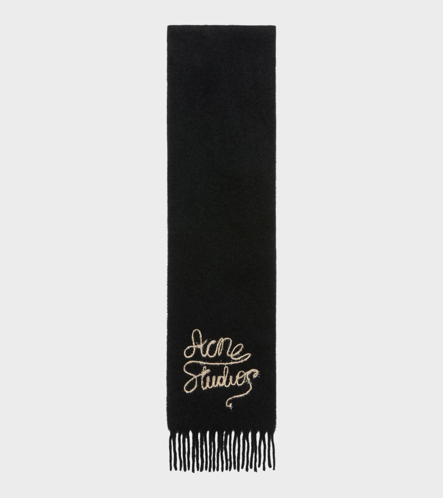Wool Logo Scarf Black