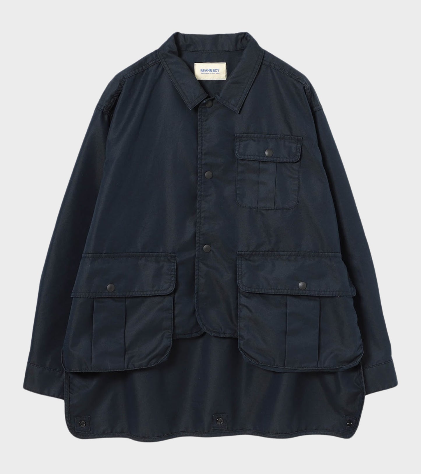 Chambray Short Fisherman Jacket Dark Navy