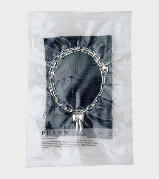 Bow Necklace Silver