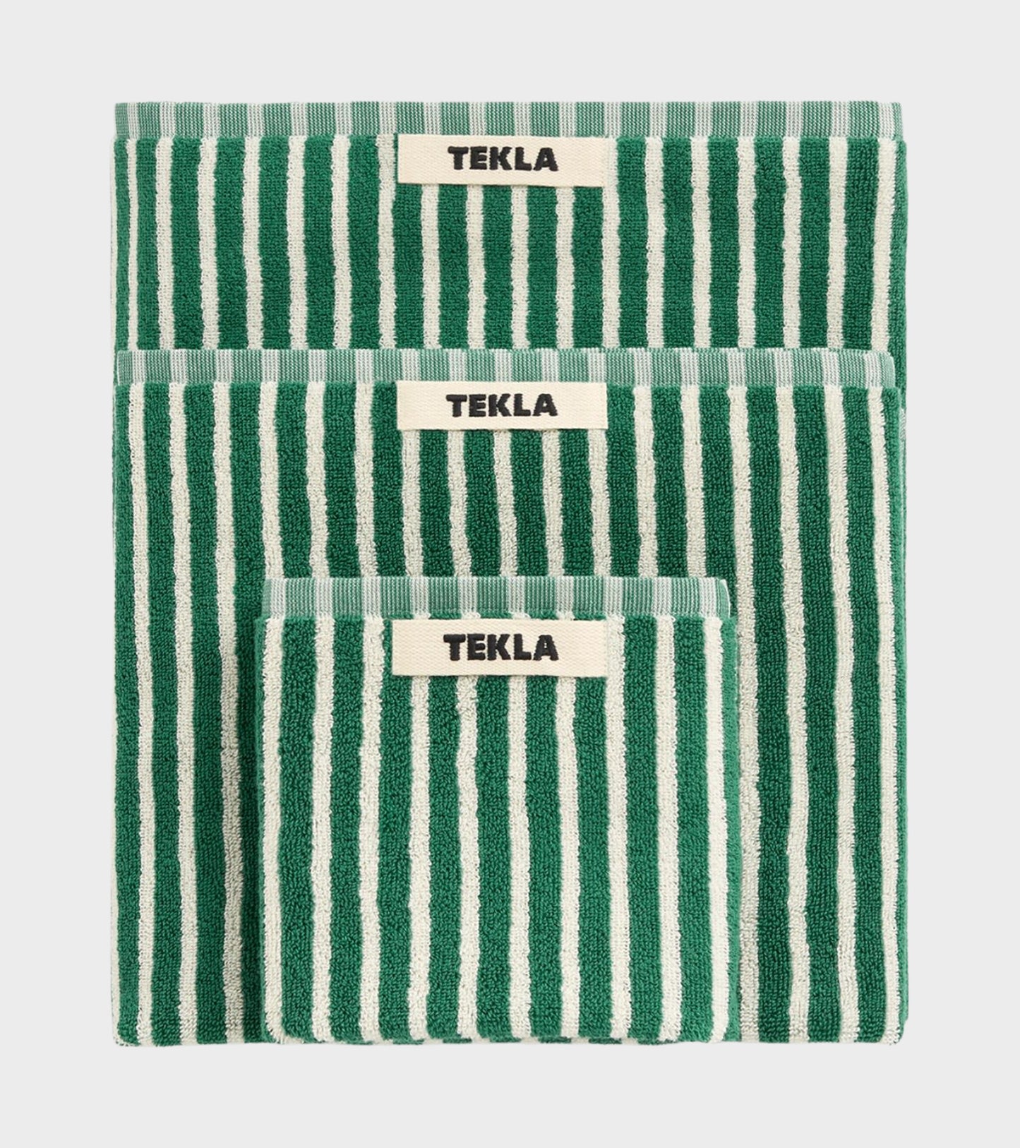 Hand Towel 50x90 Teal Green Stripes
