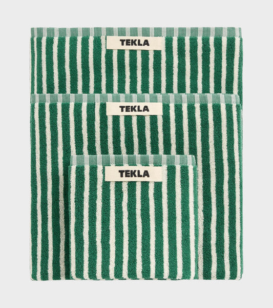 Hand Towel 50x90 Teal Green Stripes