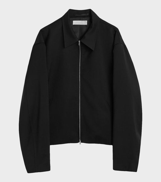 Mini Jacket Black Worsted Wool