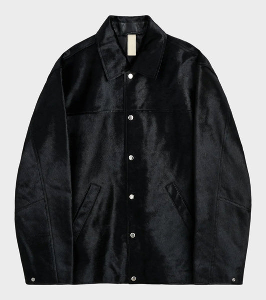Coach Jacket Cow Hide Black