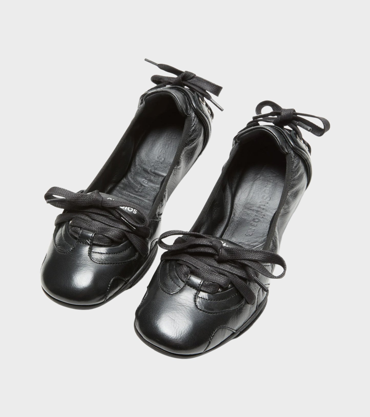 Lace Up Leather Shoes Black