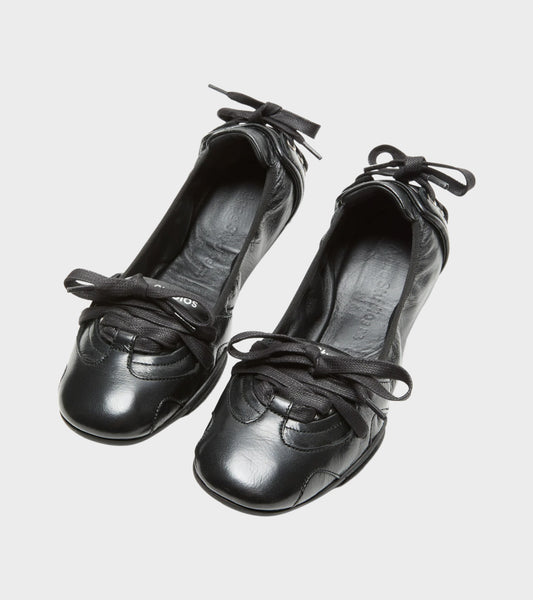 Lace Up Leather Shoes Black