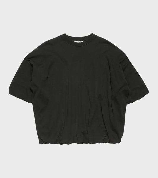 Gathered Logo T-shirt Black