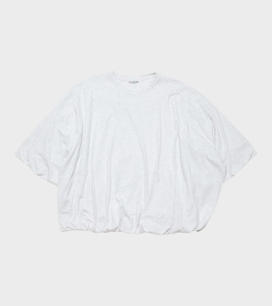 Gathered Logo T-shirt Grey Melange