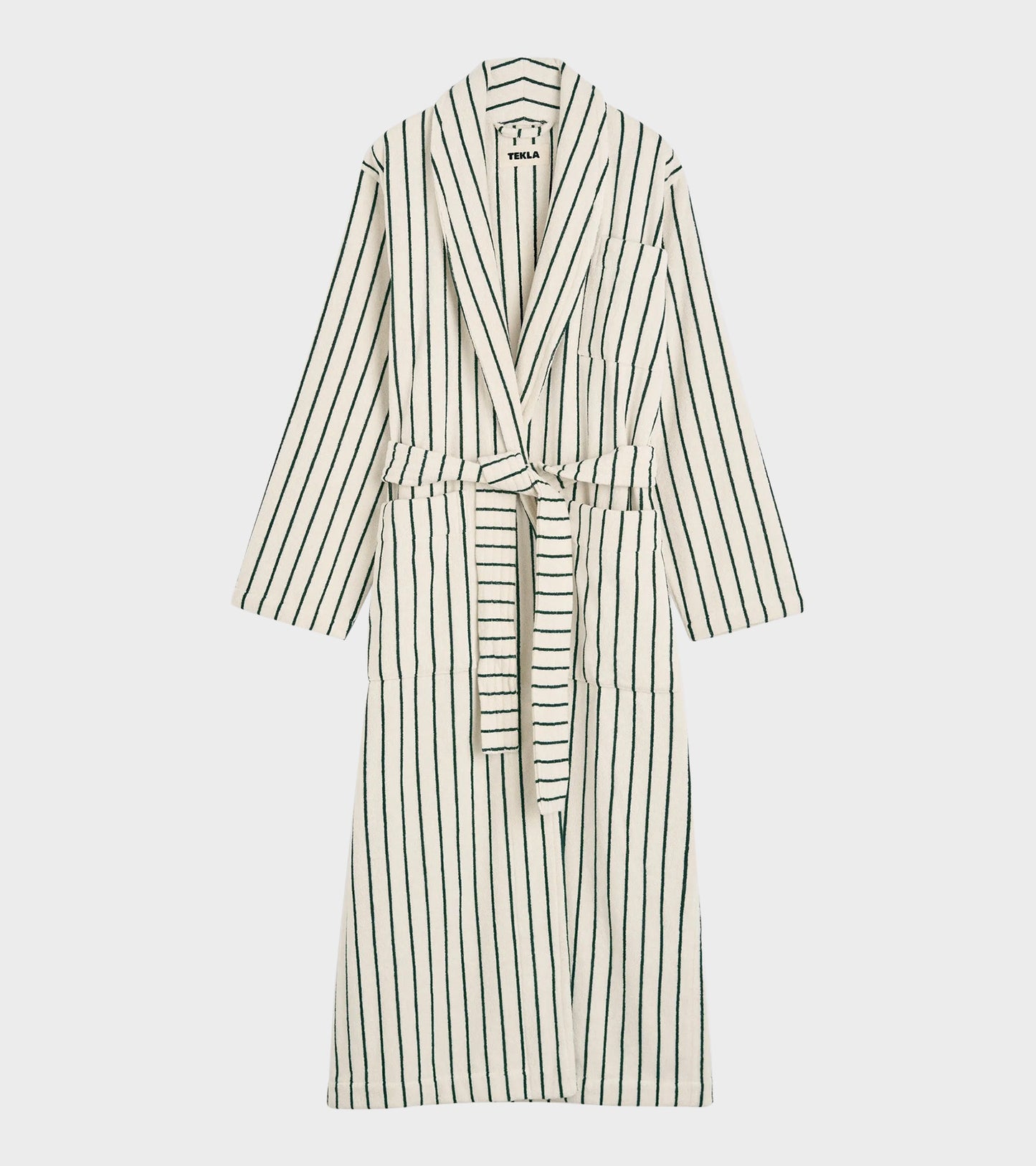 Classic Bathrobe Racing Green Stripes