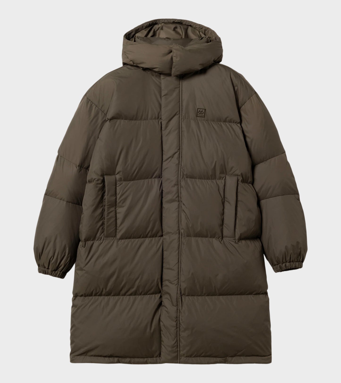 Dyngja Down Coat Dark Glacial Clay