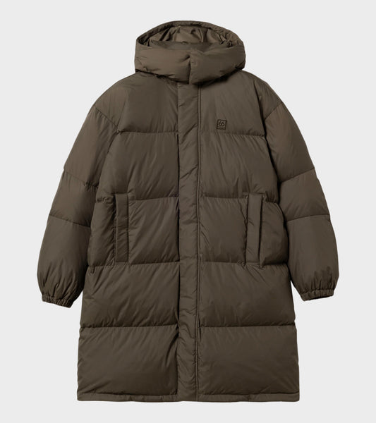 Dyngja Down Coat Dark Glacial Clay