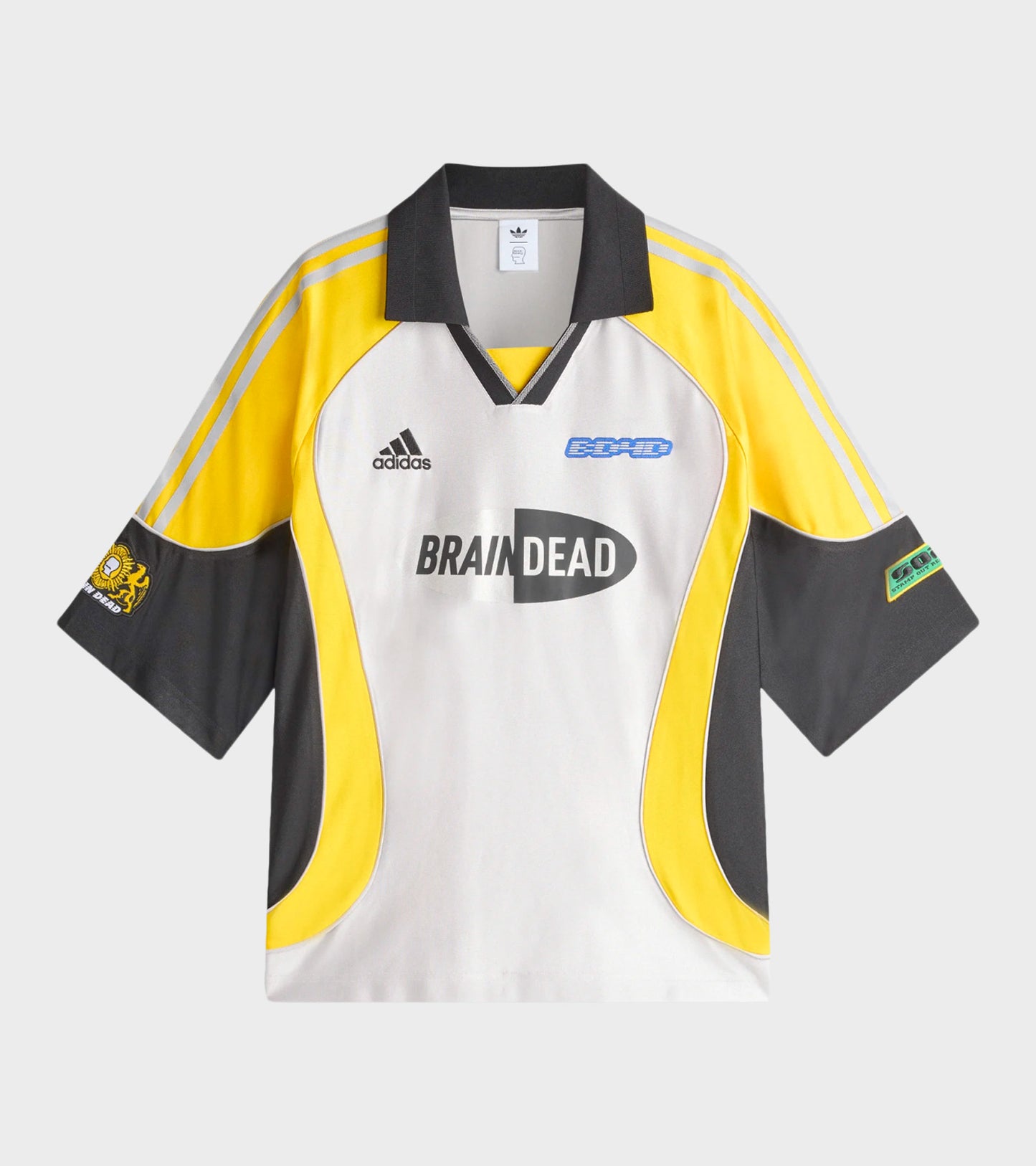 Football Jersey T-shirt Silver Metallic/Yellow