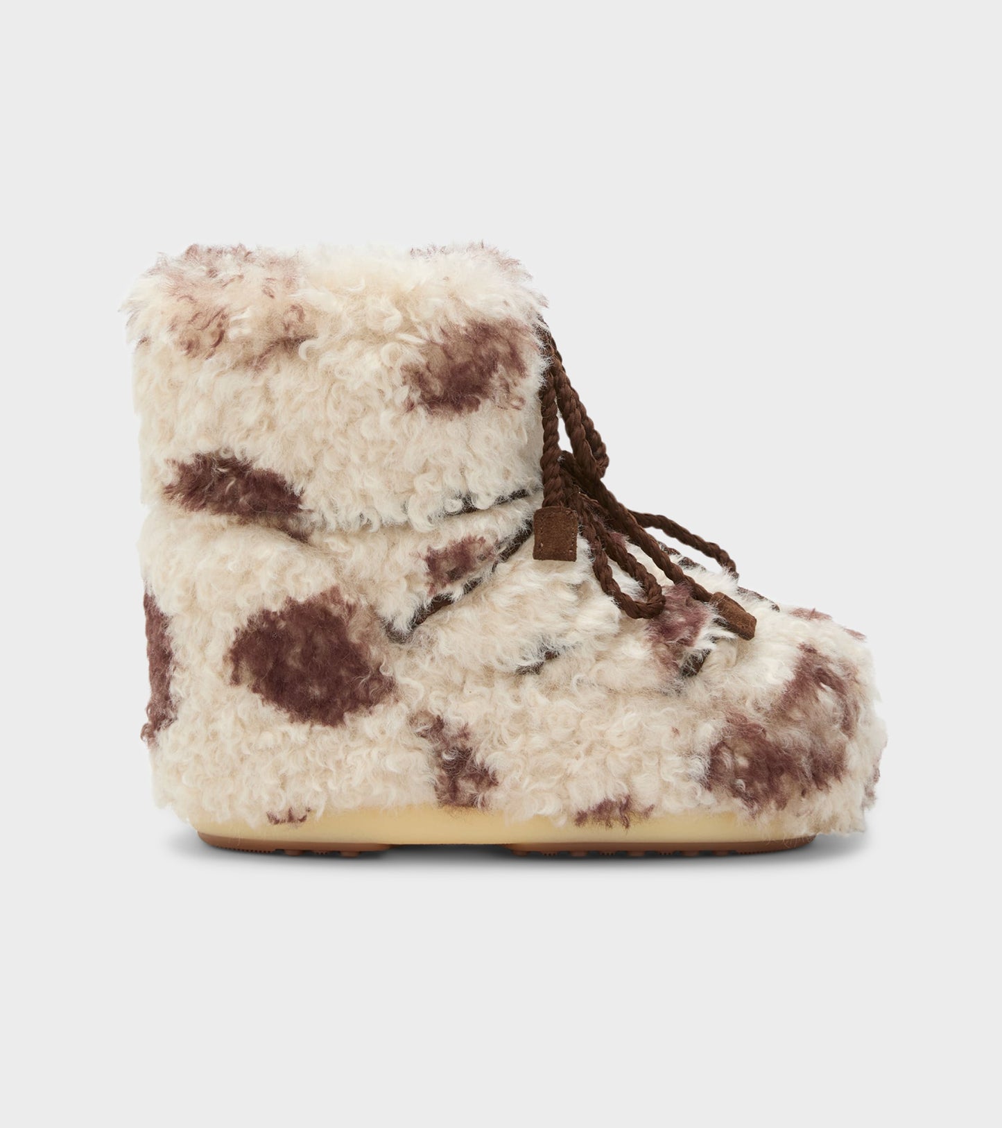 Moon Boot Icon Low Curly Cow Print