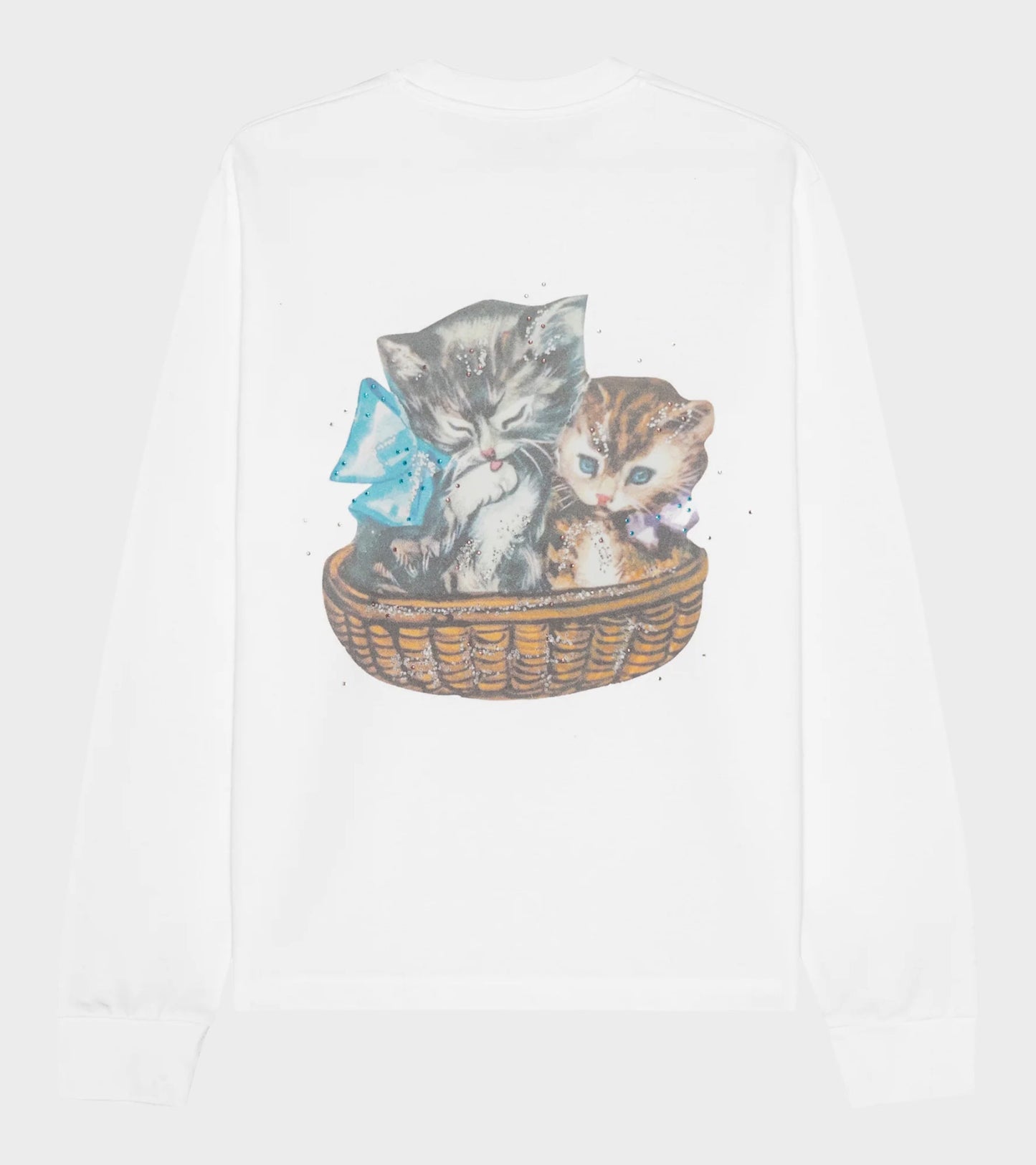 Oversized L/S Cat T-shirt White