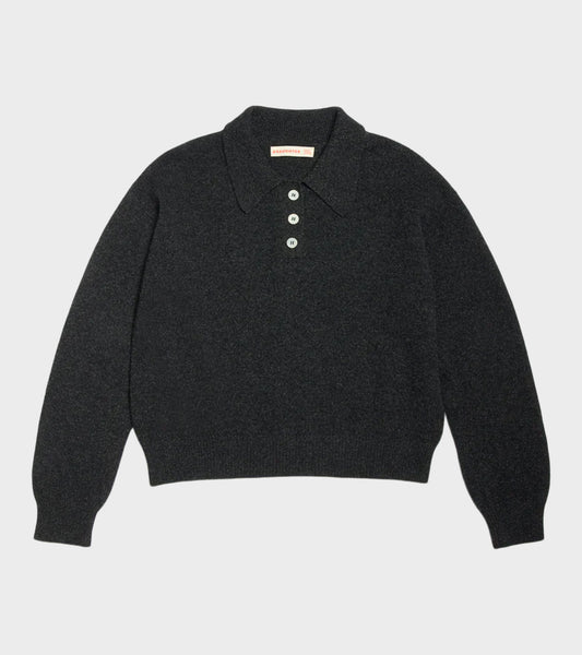 Edie Polo Shirt Charcoal Grey
