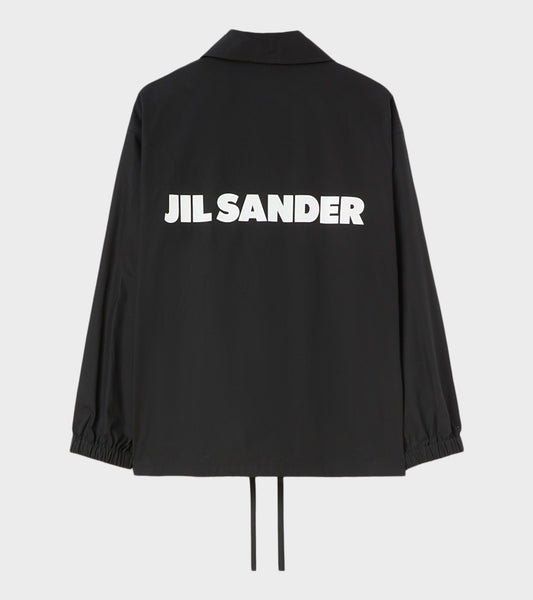 Dry Touch Cotton Poplin Logo Jacket Black