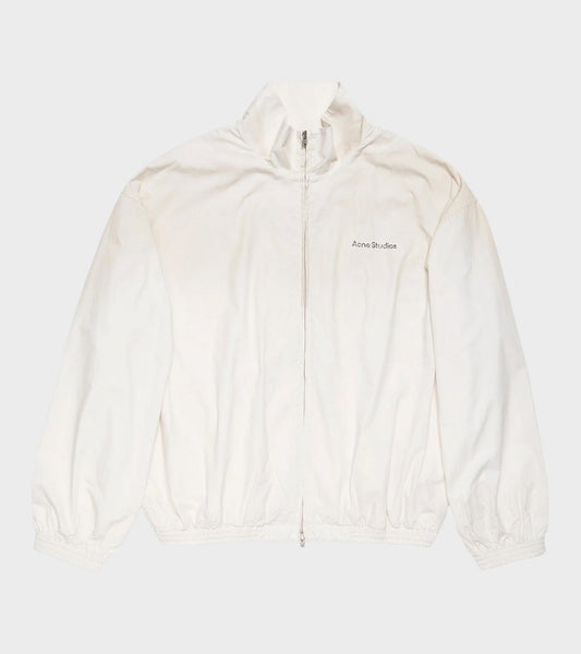 Logo Zipper Jacket Dusty White