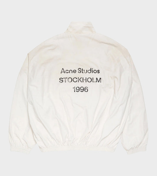 Logo Zipper Jacket Dusty White