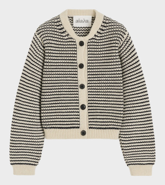 Shiva Cardigan Mix Black Navy