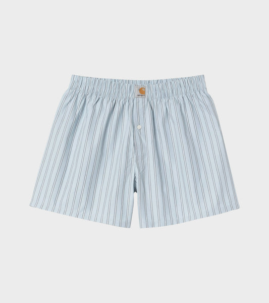 Cotton Boxer Grimsby Stripe Blue Fog
