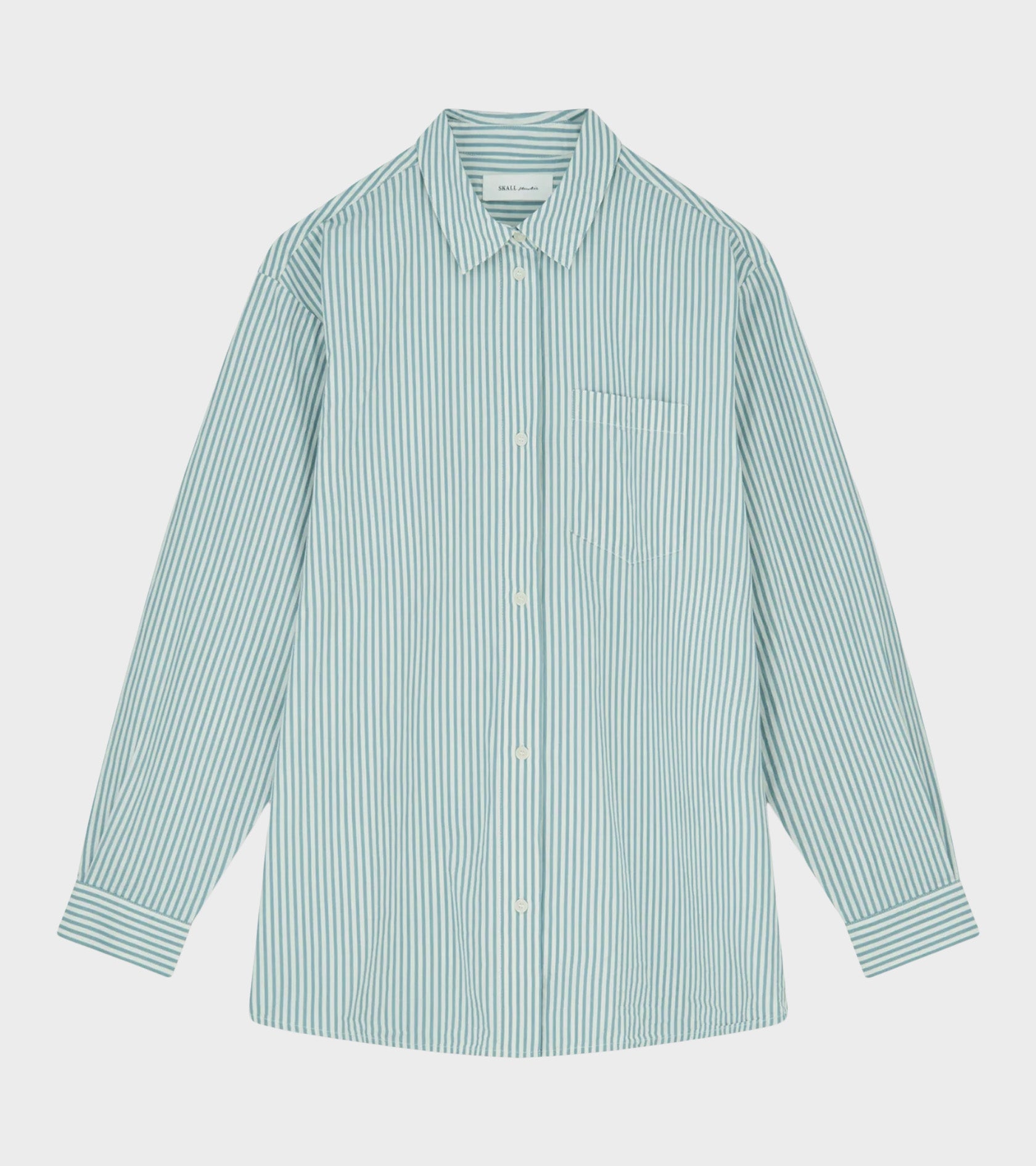Edgar Shirt White/Aqua Stripe – Dr. Adams