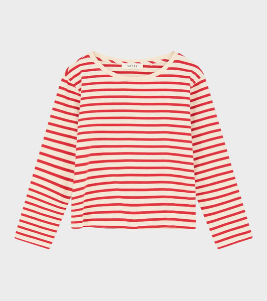 Marron Oversized Blouse Off-white/Red Stripe