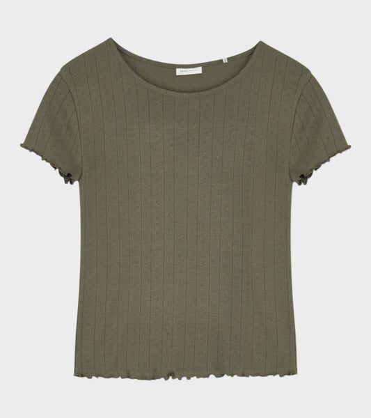Edie Cap Sleeve Tee Olive
