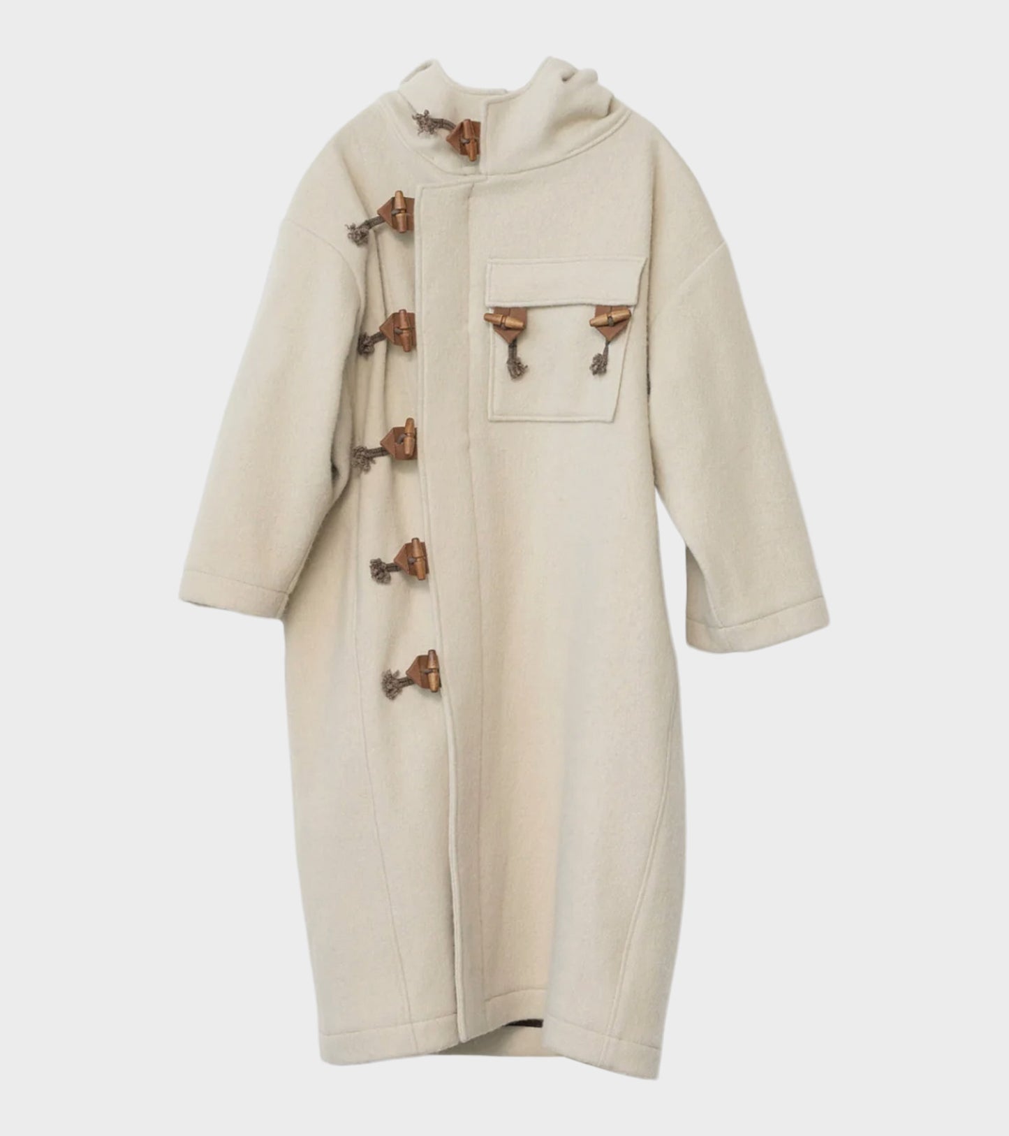 Klippan Boiled Wool Duffle Coat Oatmeal
