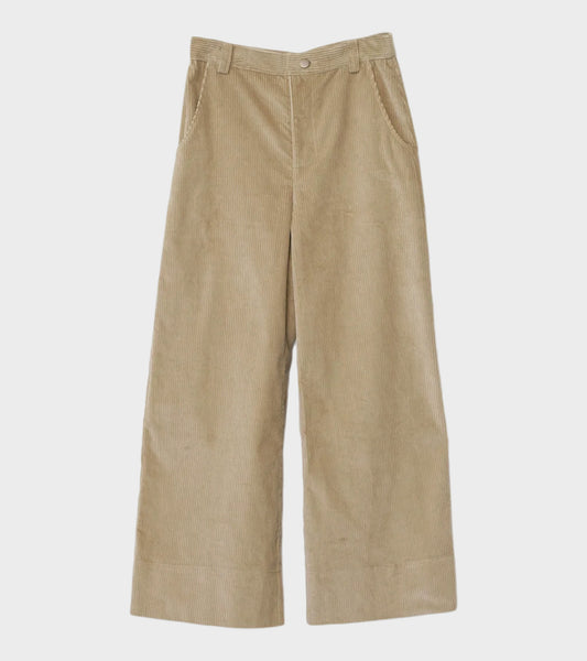 Corduroy Wide Pants Beige