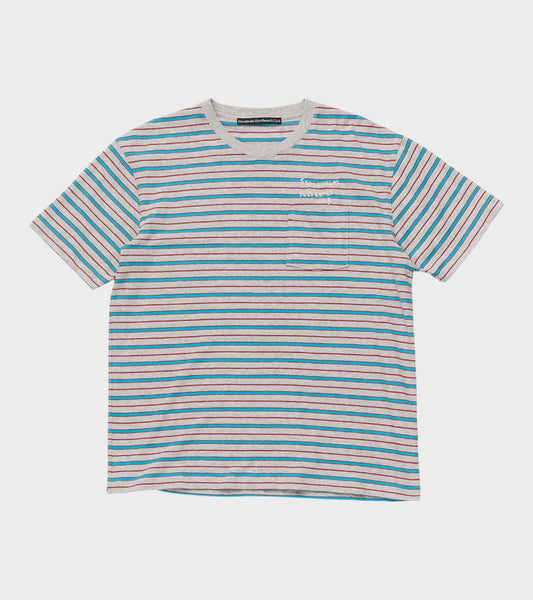 Franz Striped Pocket Tee Grey