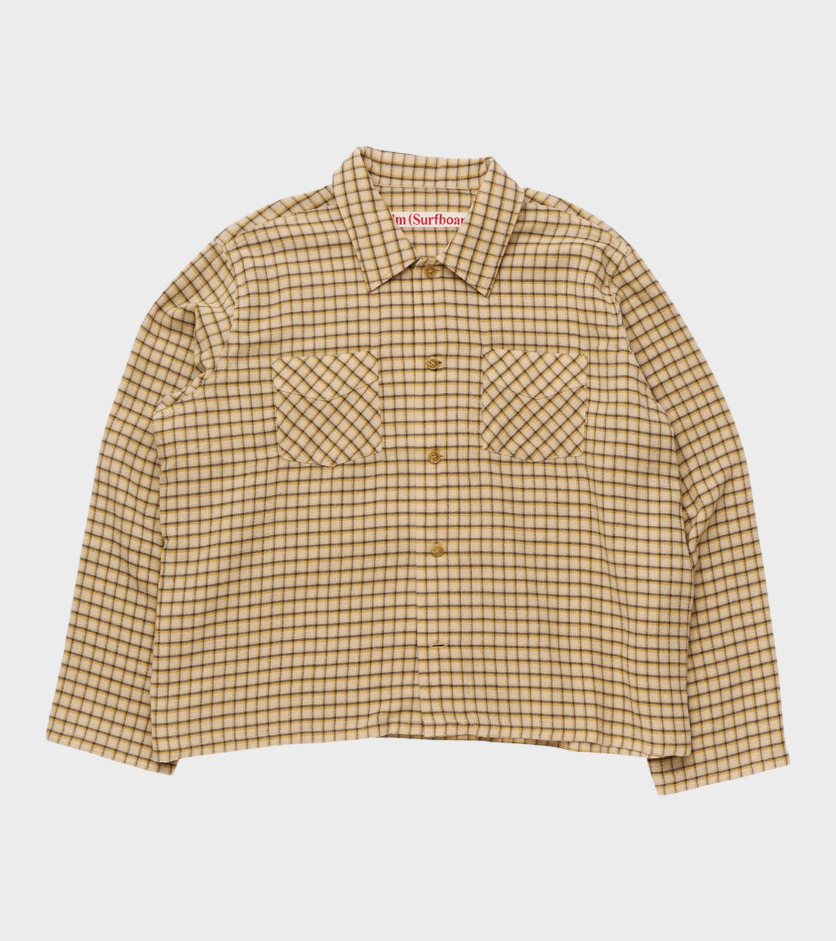 club plaid overshirt yellow check