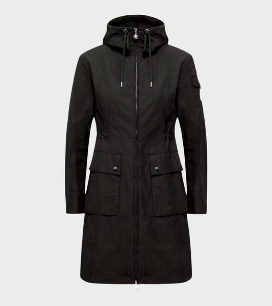 Laerte Hooded Parka Coat Black
