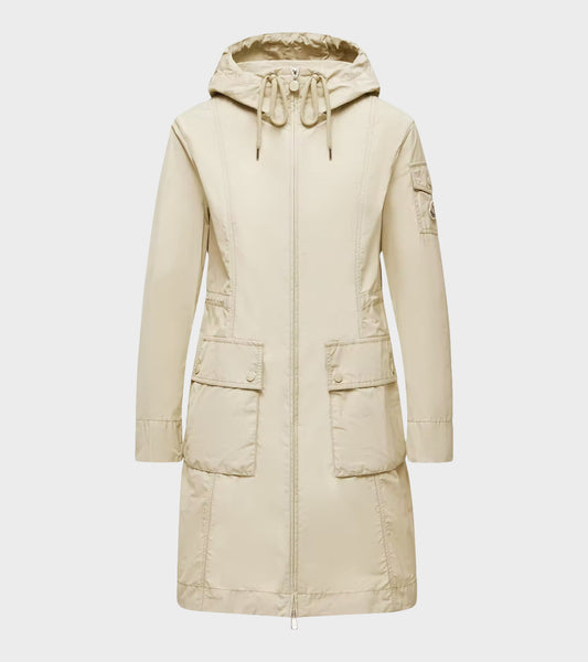 Laerte Hooded Parka Coat Light Beige