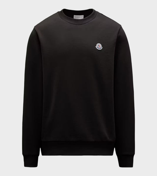 Logo Patch Cotton Sweatshirt Black