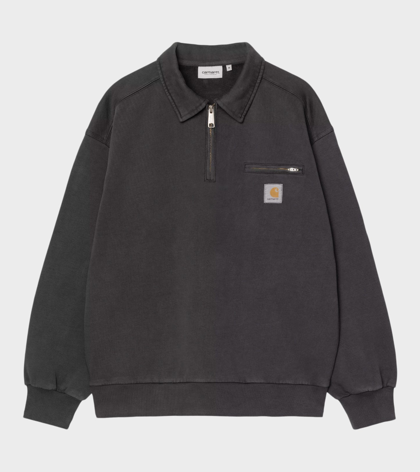 Half Zip Detroit Sweatshirt Black Stone Washed