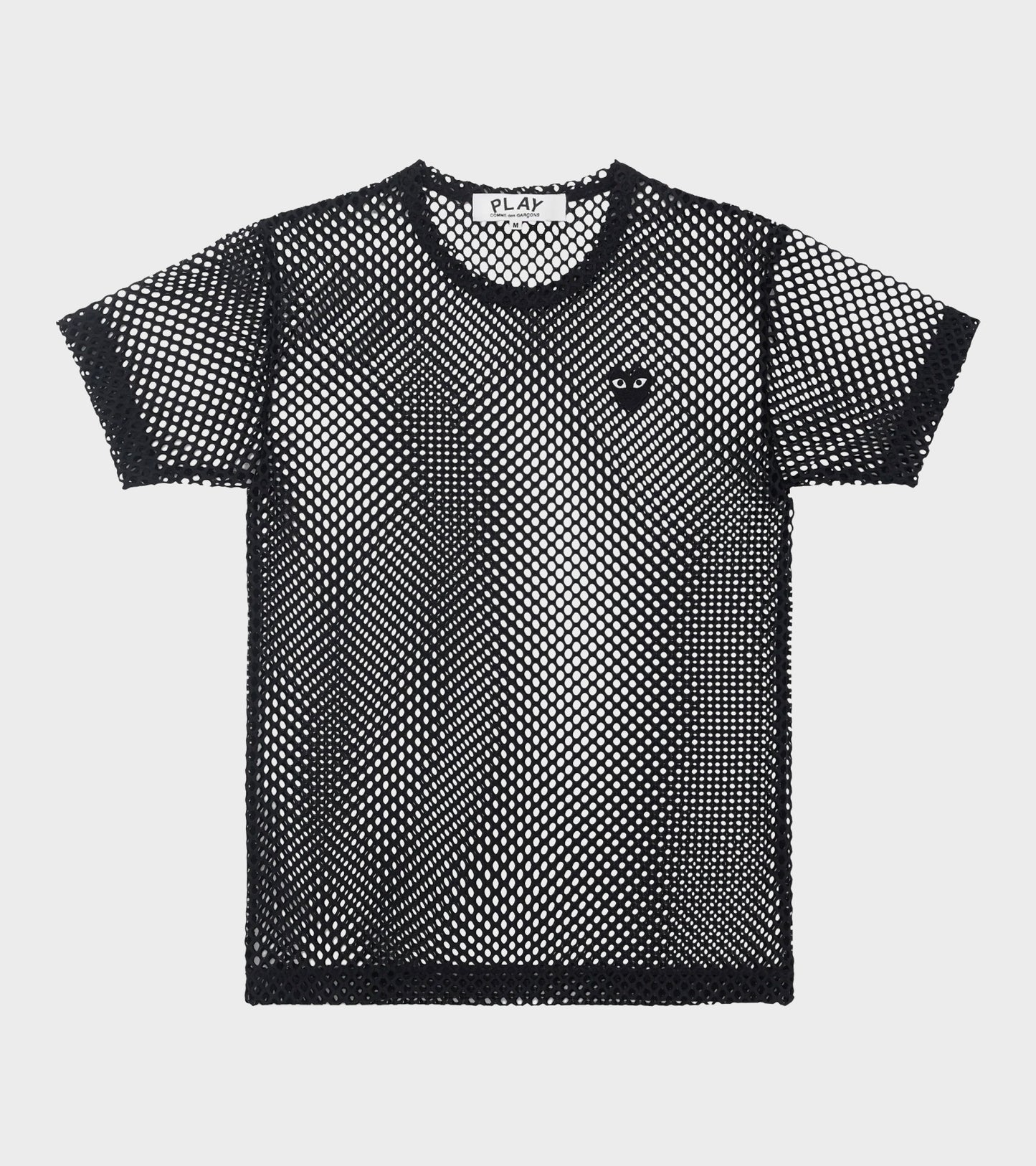 U Black Heart Mesh T-shirt Black