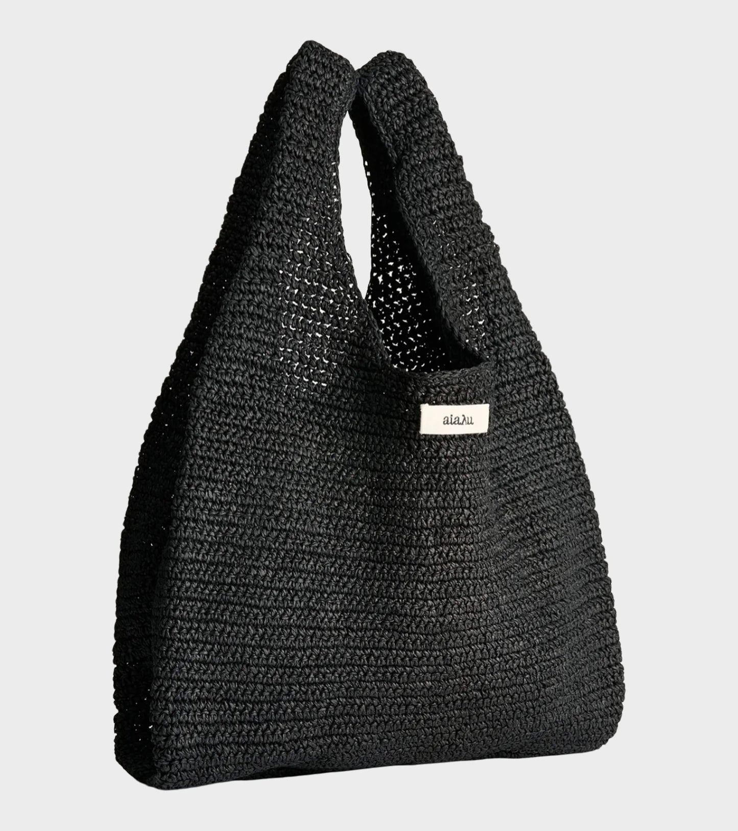 Sophia Straw Bag Medium Black