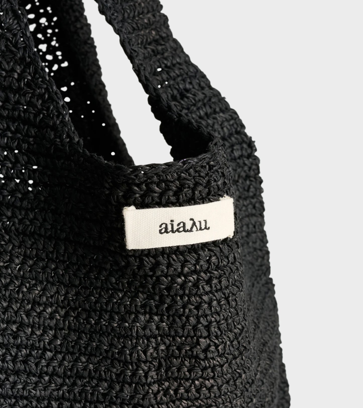 Sophia Straw Bag Medium Black