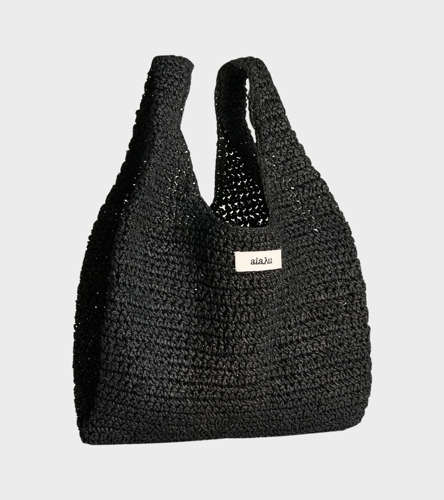 Sophia Straw Bag Small Black
