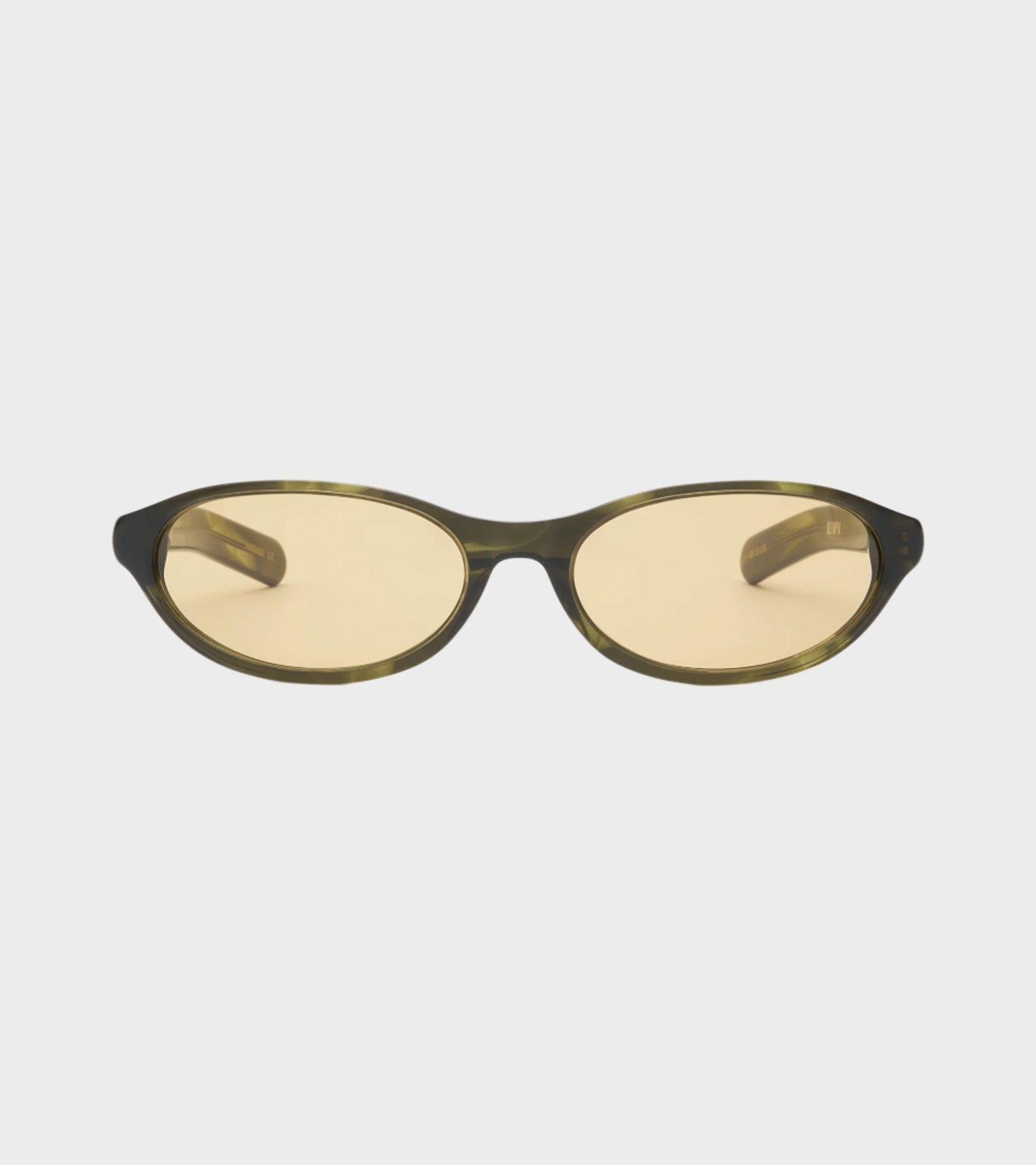Olympia Olive Horn/Yellow Lens