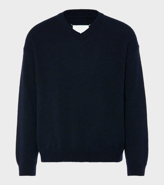 V-neck Sweater Navy Blue