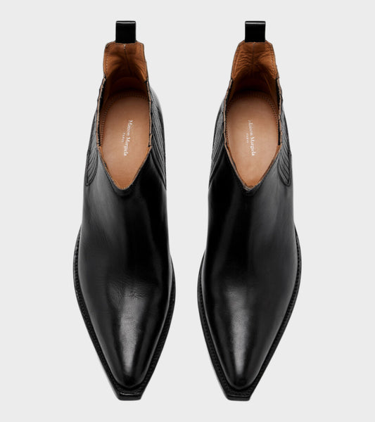 Heel-less Western Chelsea Boots Black