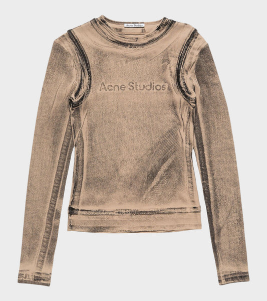 Layered Printed T-shirt Pumpkin Orange