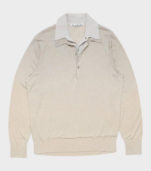 Layered Silk Knit Beige/Grey