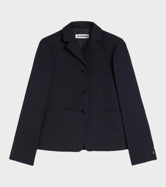 Wool Gabardine Jacket Midnight